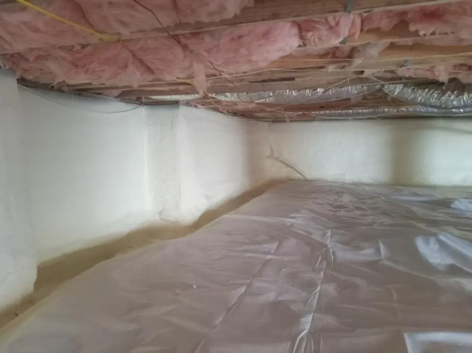 Crawl space encapsulation with closed-cell spray foam for Spray Foam Roofing Repair in Paris